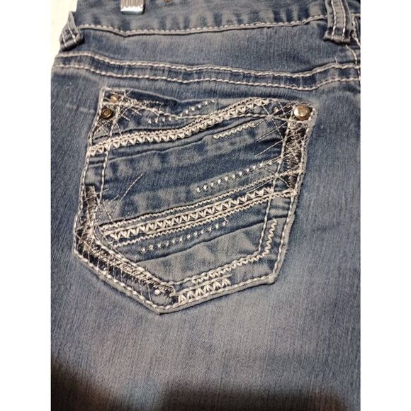 Amethyst Jeans Junior 9 Low Rise Bootcut Y2K Detailed Pockets - Picture 5 of 8